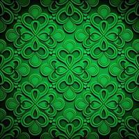 ST Patrick's day green background clover leaf bokeh lights defocused for ST Patrick's day celebration design background,Three Leaf Clover Pattern photo