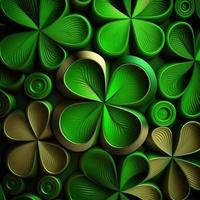 ST Patrick's day green background clover leaf bokeh lights defocused for ST Patrick's day celebration design background,Three Leaf Clover Pattern photo