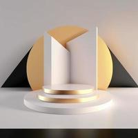 Geometric luxury podium product display photo