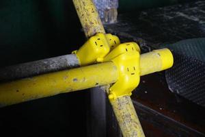 Cute Faces On A scaffold photo