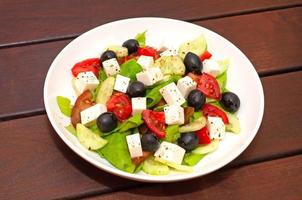 Greek salad ingredients closeup. High quality photo