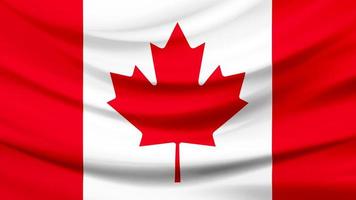 Canada Nation Flag 3D Photorealistic render texture design photo