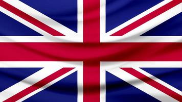 United Kingdom Britain Nation Flag With 3D Photorealistic Texture Render photo