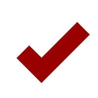 Checkmark icon on white background vector