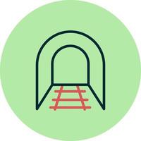 icono de vector de túnel