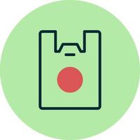 icono de vector de bolsa de plástico