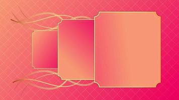 Animated Modern luxury abstract background with golden line elements. gradient pink gold for presentation video