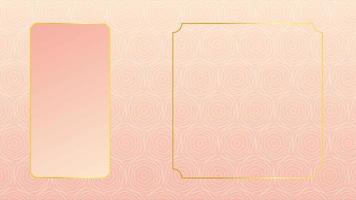 4K Animated Modern luxury abstract background with golden line elements. pink gold for presentation video