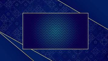 4K Animated Modern luxury abstract background with golden line elements. modern blue for presentation video