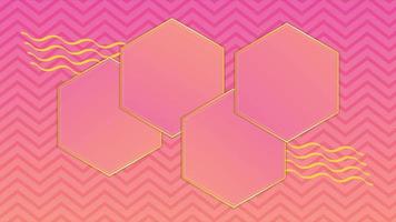 4K Animated Modern luxury abstract background with golden line elements. gradient pink gold for presentation video