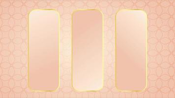 Animated Modern luxury abstract background with golden line elements. gradient pink gold for presentation video