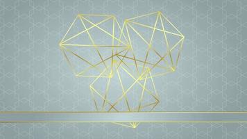 4K Animated modern luxury abstract background with golden line elements gradient gray for presentation video