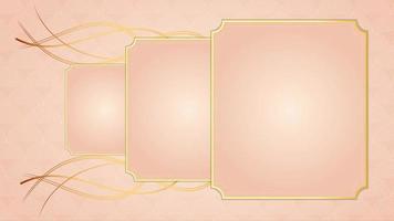 Animated Modern luxury abstract background with golden line elements. gradient pink gold for presentation video