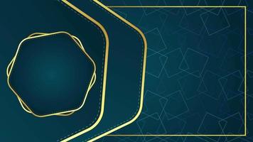 Animated modern luxury abstract background with golden line elements gradient blue background modern for presentation video