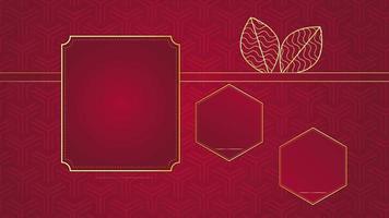 4K Animated modern luxury abstract background with golden line elements Stylish gradient red background for presentation video