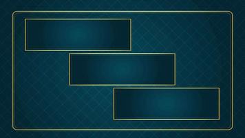 4K Animated modern luxury abstract background with golden line elements blue green gradient background modern for presentation video