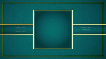 4K Animated modern luxury abstract background with golden line elements blue green gradient background modern for presentation video
