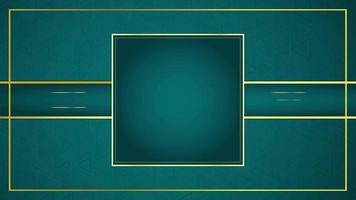 4k animado moderno lujo resumen antecedentes con dorado línea elementos azul verde degradado antecedentes moderno para presentación video