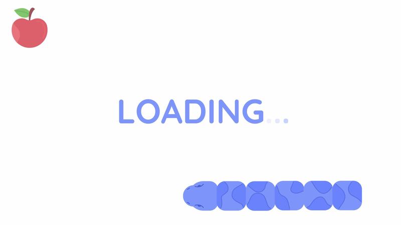 Animated classic mini game loader. Snake looking for apple 4K video ...
