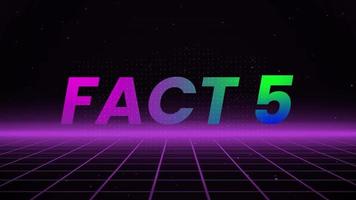 Fact 5 Text Animation Background V1.1 video