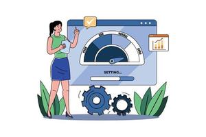 Web Performance Illustration concept on white background vector