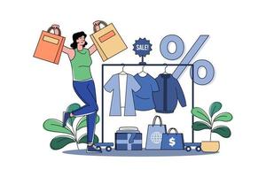 Clothes Discount Illustration concept on white background vector