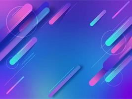 Gradient Abstract Geometric Elements on Blue Background. vector