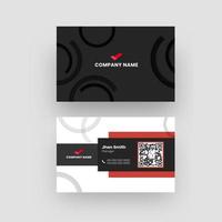 Business card or visiting card design in black and white geometric circle abstract background. vector