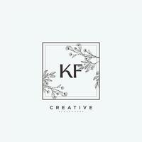 KF Beauty vector initial logo art, handwriting logo of initial signature, wedding, fashion, jewerly, boutique, floral and botanical with creative template for any company or business.