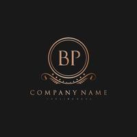 BP Letter Initial with Royal Luxury Logo Template vector