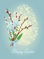 Festive Easter card in vintage style vector