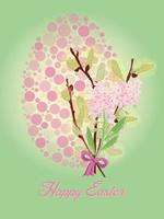 Festive Easter card in vintage style vector