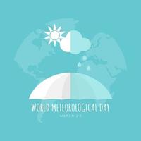 mundo meteorológico día saludo vector