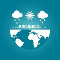 World Meteorological Day greeting vector