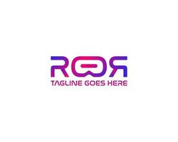 Futuristic gradient ROR Logo with VR Element vector