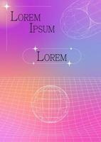 Modern blurred gradient poster in trendy 90s, 00s psychedelic style with geometric shapes. Y2K aesthetic. Poster template for social media posts, digital marketing, sales promotion. vector