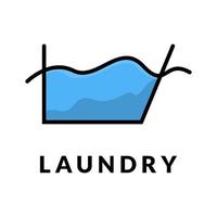 Laundry logo design vector illustration. Dry cleaning logo template and simple logo laundry for your business