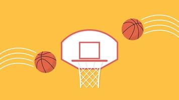 baloncesto dibujos animados vector. gratis espacio para texto. fondo de pantalla. Copiar espacio. vector