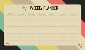 Habit tracker planner for adults vector