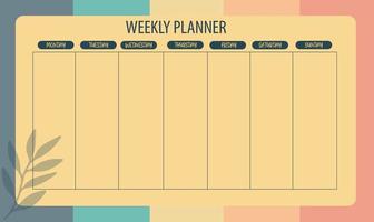 Habit tracker planner for adults vector