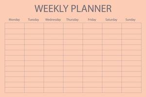 Habit tracker planner for adults vector