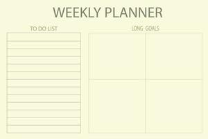 Habit tracker planner for adults vector