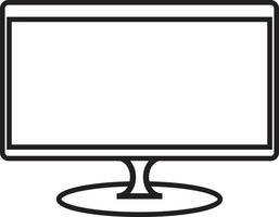 Computer or tv desktop screen monitor, digital electronics with black and white visuals vector