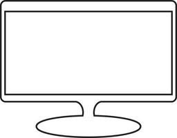 Computer or tv desktop screen monitor, digital electronics with black and white visuals vector