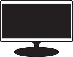 Computer or tv desktop screen monitor, digital electronics with black and white visuals vector