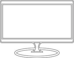 Computer or tv desktop screen monitor, digital electronics with black and white visuals vector