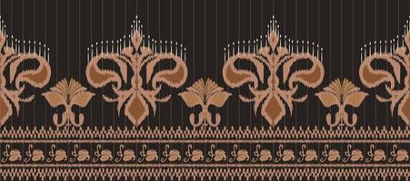 African Motif Ikat paisley embroidery background. geometric ethnic oriental pattern traditional. Ikat Aztec style abstract vector illustration. design for print texture,fabric,saree,sari,carpet.