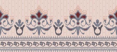 African Ikat paisley embroidery. Batik Textile Filipino ikat seamless pattern digital vector design for Print saree Kurti Borneo Fabric border brush party wear