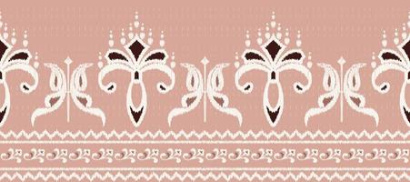African Ikat damask paisley embroidery background. geometric ethnic oriental pattern traditional. Ikat Aztec style abstract vector illustration. design for print texture,fabric,saree,sari,carpet.