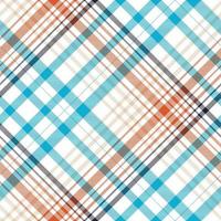 Tartan seamless pattern is a patterned cloth consisting of criss crossed, horizontal and vertical bands in multiple colours.Seamless tartan for  scarf,pyjamas,blanket,duvet,kilt large shawl. vector